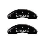 MGP Front set 2 Caliper Covers Engraved Front Cruze Black finish silver ch thumbnail 6