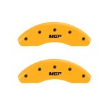 MGP Front set 2 Caliper Covers Engraved Front MGP Yellow finish black ch thumbnail 2