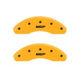 MGP Front set 2 Caliper Covers Engraved Front MGP Yellow finish black ch thumbnail 4