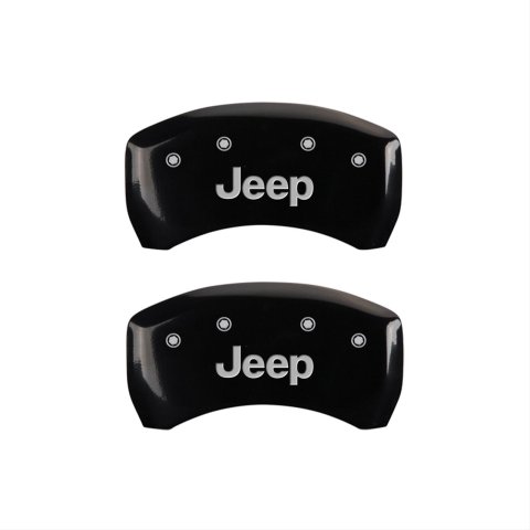 MGP 4 Caliper Covers Engraved Front & Rear JEEP Black finish silver ch thumbnail 2