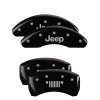 MGP 4 Caliper Covers Engraved Front JEEP Engraved Rear JEEP Grill logo Black finish silver ch thumbnail 8