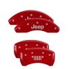 MGP 4 Caliper Covers Engraved Front JEEP Engraved Rear JEEP Grill logo Red finish silver ch thumbnail 8