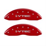 MGP 4 Caliper Covers Engraved Front & Rear i-Vtec Red finish silver ch thumbnail 1
