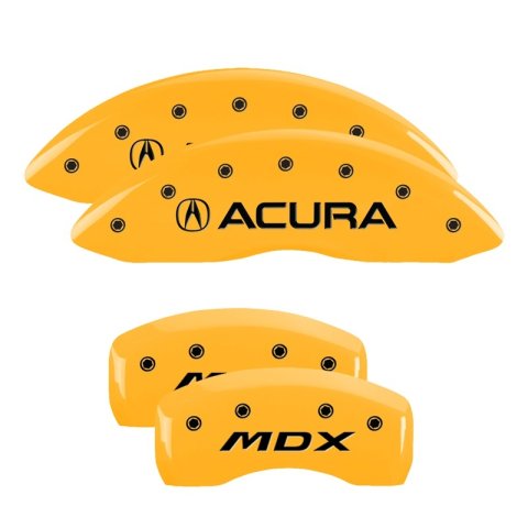 MGP 4 Caliper Covers Engraved Front & Rear i-Vtec Yellow finish black ch thumbnail 6