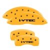 MGP 4 Caliper Covers Engraved Front & Rear i-Vtec Yellow finish black ch thumbnail 8
