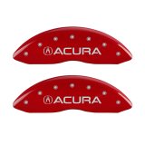 MGP 4 Caliper Covers Engraved Front Acura Engraved Rear MDX Red finish silver ch thumbnail 2