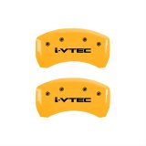 MGP 4 Caliper Covers Engraved Front & Rear i-Vtec Yellow finish black ch thumbnail 2