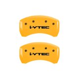 MGP 4 Caliper Covers Engraved Front & Rear i-Vtec Yellow finish black ch thumbnail 9