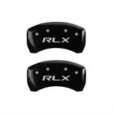 MGP 4 Caliper Covers Engraved Front Acura Engraved Rear RLX Black finish silver ch thumbnail 1