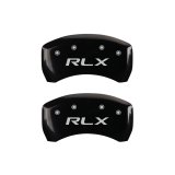 MGP 4 Caliper Covers Engraved Front Acura Engraved Rear RLX Black finish silver ch thumbnail 9
