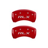 MGP 4 Caliper Covers Engraved Front Acura Engraved Rear RLX Red finish silver ch thumbnail 9