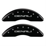 MGP 4 Caliper Covers Engraved Front & Rear Denali Black finish silver ch thumbnail 1