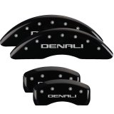 MGP 4 Caliper Covers Engraved Front & Rear Denali Black finish silver ch thumbnail 3