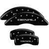 MGP 4 Caliper Covers Engraved Front & Rear Denali Black finish silver ch thumbnail 8