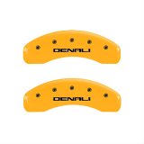 MGP 4 Caliper Covers Engraved Front & Rear Denali Yellow finish black ch thumbnail 2