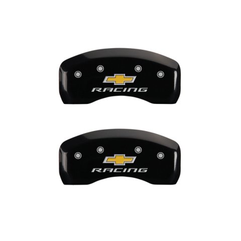MGP 4 Caliper Covers Engraved Front & Rear Chevy racing Black finish silver ch thumbnail 7