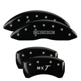 MGP 4 Caliper Covers Engraved Front Lincoln Engraved Rear MKT Black finish silver ch thumbnail 5
