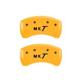 MGP 4 Caliper Covers Engraved Front Lincoln Engraved Rear MKT Yellow finish black ch thumbnail 9