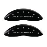 MGP 4 Caliper Covers Engraved Front & Rear Stingray Black finish silver ch thumbnail 4