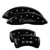 MGP 4 Caliper Covers Engraved Front Cursive/Cadillac Engraved Rear CTS Black finish silver ch thumbnail 8