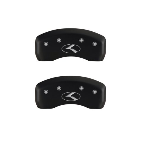 MGP 4 Caliper Covers Engraved Front & Rear Circle K/Kia Red finish silver ch thumbnail 9