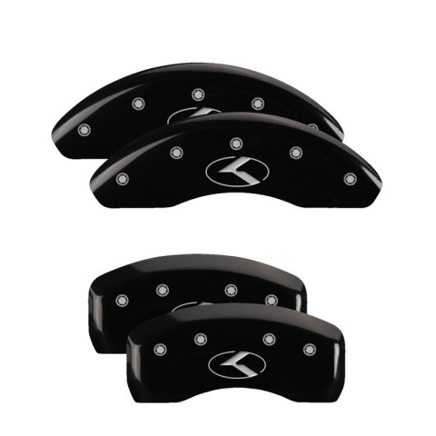 MGP 4 Caliper Covers Engraved Front & Rear Circle K/Kia Black finish silver ch thumbnail 5