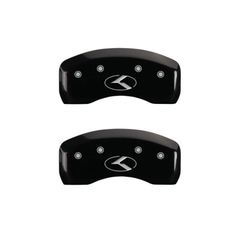 MGP 4 Caliper Covers Engraved Front & Rear Circle K/Kia Black finish silver ch thumbnail 9