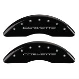 MGP 4 Caliper Covers Engraved Front & Rear C7/Corvette Black finish silver ch thumbnail 1