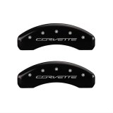 MGP 4 Caliper Covers Engraved Front & Rear C7/Corvette Black finish silver ch thumbnail 2