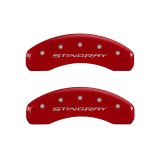 MGP 4 Caliper Covers Engraved Front & Rear Stingray Yellow finish black ch thumbnail 9