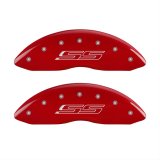 MGP 4 Caliper Covers Engraved Front & Rear Gen 5/SS Red finish silver ch thumbnail 1