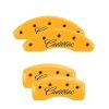 MGP 4 Caliper Covers Engraved Front & Rear Cursive/Cadillac Yellow finish black ch thumbnail 8