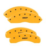 MGP 4 Caliper Covers Engraved Front & Rear MGP Yellow finish black ch thumbnail 3