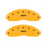MGP 4 Caliper Covers Engraved Front & Rear MGP Yellow finish black ch thumbnail 1