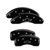 MGP 4 Caliper Covers Engraved Front & Rear Bowtie Black finish silver ch thumbnail 8