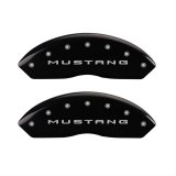 MGP 4 Caliper Covers Engraved Front 2015/Mustang Engraved Rear 2015/37 Black finish silver ch thumbnail 2