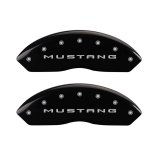MGP 4 Caliper Covers Engraved Front 2015/Mustang Engraved Rear 2015/37 Black finish silver ch thumbnail 4