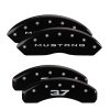 MGP 4 Caliper Covers Engraved Front 2015/Mustang Engraved Rear 2015/37 Black finish silver ch thumbnail 8