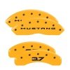 MGP 4 Caliper Covers Engraved Front 2015/Mustang Engraved Rear 2015/37 Yellow finish black ch thumbnail 8