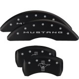 MGP 4 Caliper Covers Engraved Front 2015/Mustang Engraved Rear 2015/Bar & Pony Black finish slvr ch thumbnail 4
