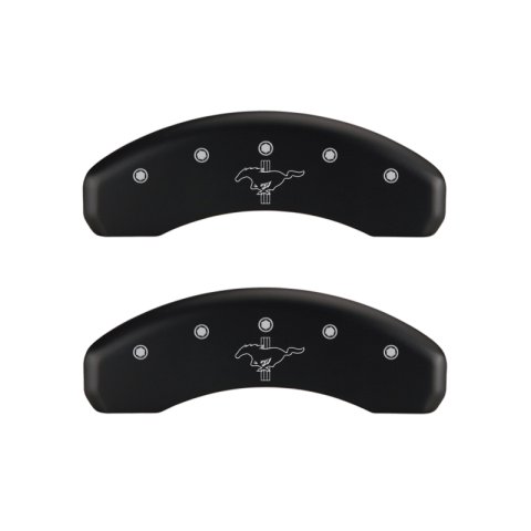 MGP 4 Caliper Covers Engraved Front 2015/Mustang Engraved Rear 2015/Bar & Pony Red finish silver ch thumbnail 7