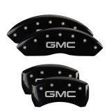 MGP 4 Caliper Covers Engraved Front & Rear GMC Black finish silver ch thumbnail 3