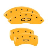 MGP 4 Caliper Covers Engraved Front & Rear Bowtie Yellow finish black ch thumbnail 3