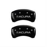 MGP 4 Caliper Covers Engraved Front & Rear Acura Black finish silver ch thumbnail 2
