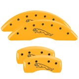 MGP 4 Caliper Covers Engraved Front & Rear Acura Yellow finish black ch thumbnail 6