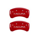 MGP 4 Caliper Covers Engraved Front & Rear Acura Yellow finish black ch thumbnail 9