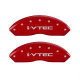 MGP 4 Caliper Covers Engraved Front & Rear i-Vtec Red finish silver ch thumbnail 1
