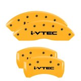 MGP 4 Caliper Covers Engraved Front & Rear i-Vtec Yellow finish black ch thumbnail 3