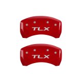 MGP 4 Caliper Covers Engraved Front Acura Engraved Rear TLX Red finish silver ch thumbnail 7