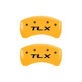 MGP 4 Caliper Covers Engraved Front Acura Engraved Rear TLX Yellow finish black ch thumbnail 2